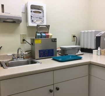 sanitisation room at maple tree dental