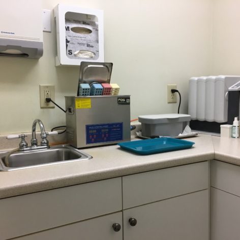 sanitisation room at maple tree dental